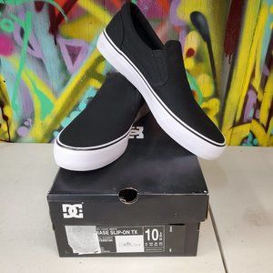 DC | Trase Black Canvas Slip On Men's 10.5